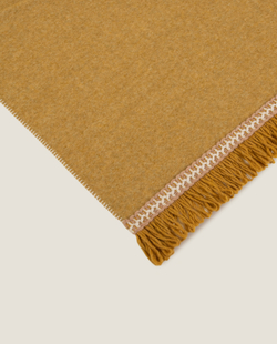 Плед 160х200 Frati Home Soft Bamboo Zafferano желтый с тесьмой Rousseau