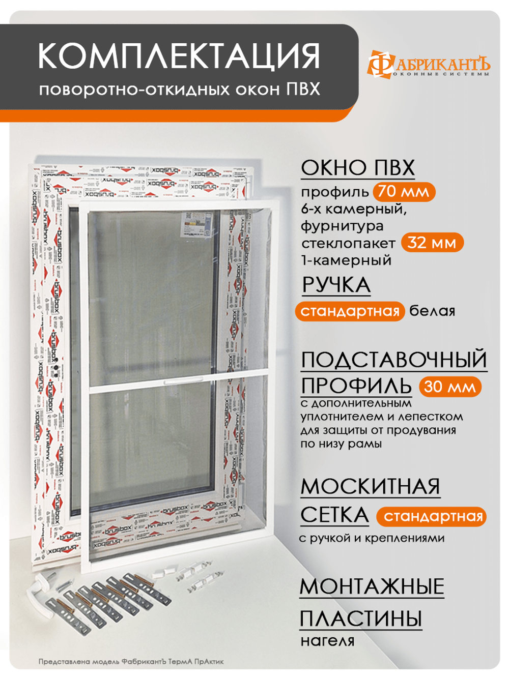 Пластиковое окно 1200 х 850 ТермА ПрАктик