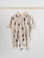Комбинезон / Cлип для малышей флисовый Next F73-334, 2 шт., Молочный, Бежевый