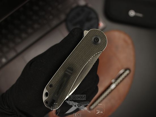 Складной нож Civivi Elementum C907T c клинком из стали D2, рукоять микарта