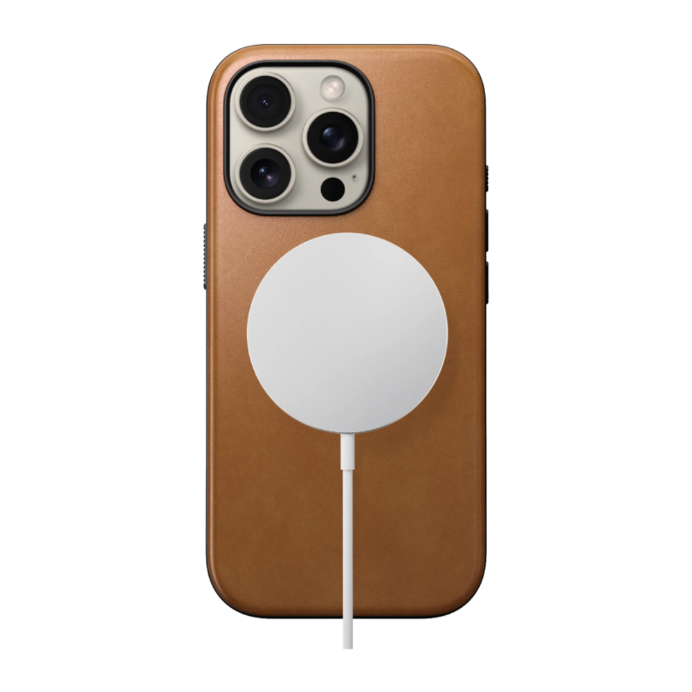 Кожаный чехол MagSafe Nomad Modern Leather Case для iPhone 16 Pro Чехол из натуральной цельнозерновой кожи