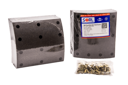 Накладка тормозная, к-т 8шт+заклепки 96шт 410x200 STD RENAULT, VOLVO (19939) SORL