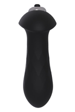 Черная анальная вибровтулка SINGLE SPEED DIAMOND PLUG - 9 см.