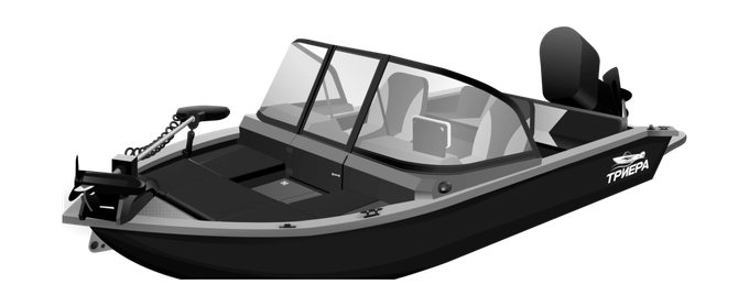 Моторная лодка, Триера 460 BR_new, серый