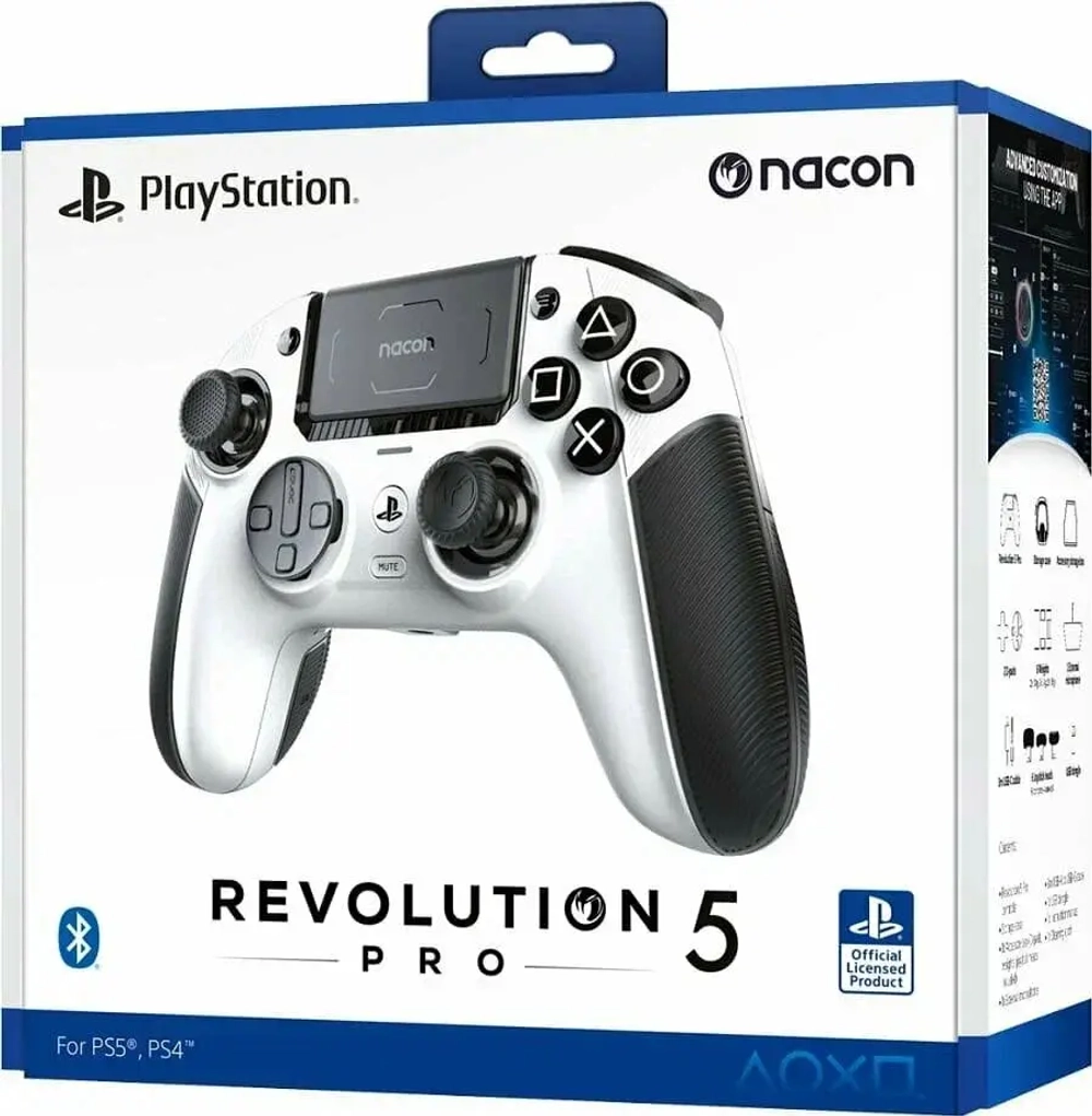 Беспроводной геймпад Nacon Revolution 5 Pro White (Белый) для PlayStation 5/4