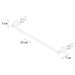 Полотенцедержатель Fixsen Comfort Gold 62 см, золото сатин (FX-87001)