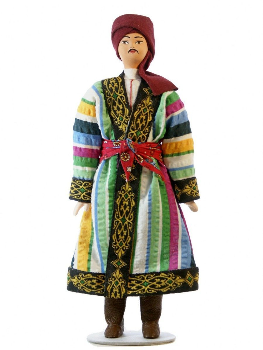 Кукла фарфоровая Таджик в традиционном свадебном мужском костюме