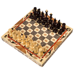 Шахматы резные ручной работы "С Гербом" малые slchess40