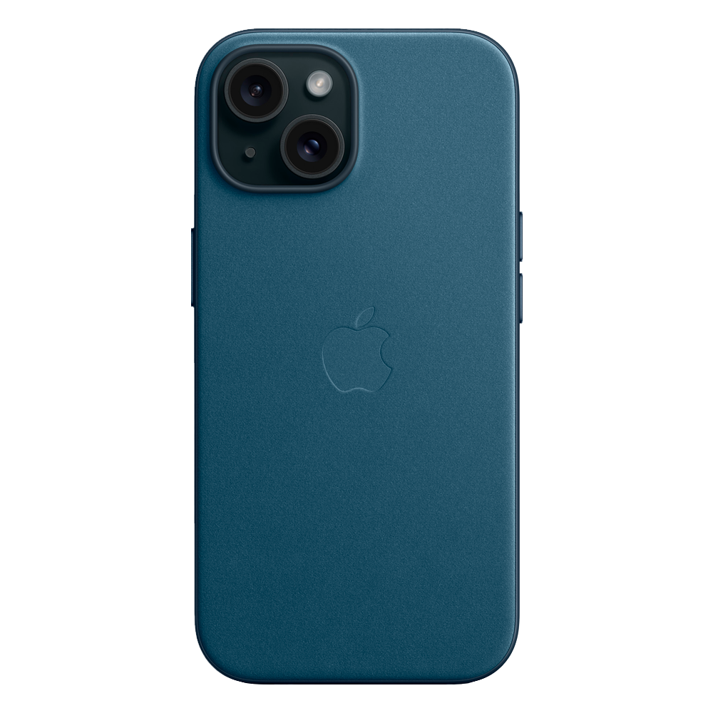 Тканевый чехол с поддержкой MagSafe Apple FineWoven Case для iPhone 15, Pacific Blue (Тихоокеанский синий)