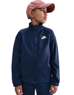 Детский теннисный костюм Nike Kids Dri-Fit Poly Knit Full Zip - midnight navy/midnight navy/white