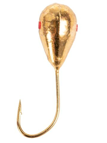 Мормышка вольфрамовая  Lucky John КАПЛЯ с отверстием и кембриком 040/G