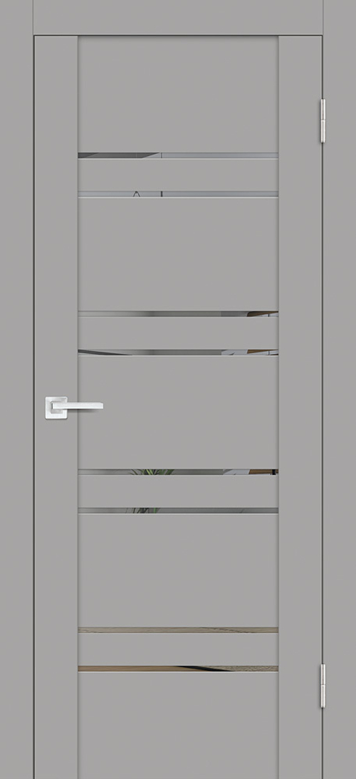 Дверь PST-1 / Цвет серый бархат / Зеркало тонированное / Двери PROFILO PORTE
