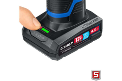 Дрель-шуруповерт ЗУБР Профессионал 12 В, 2 АКБ, в сумке DL-121-42