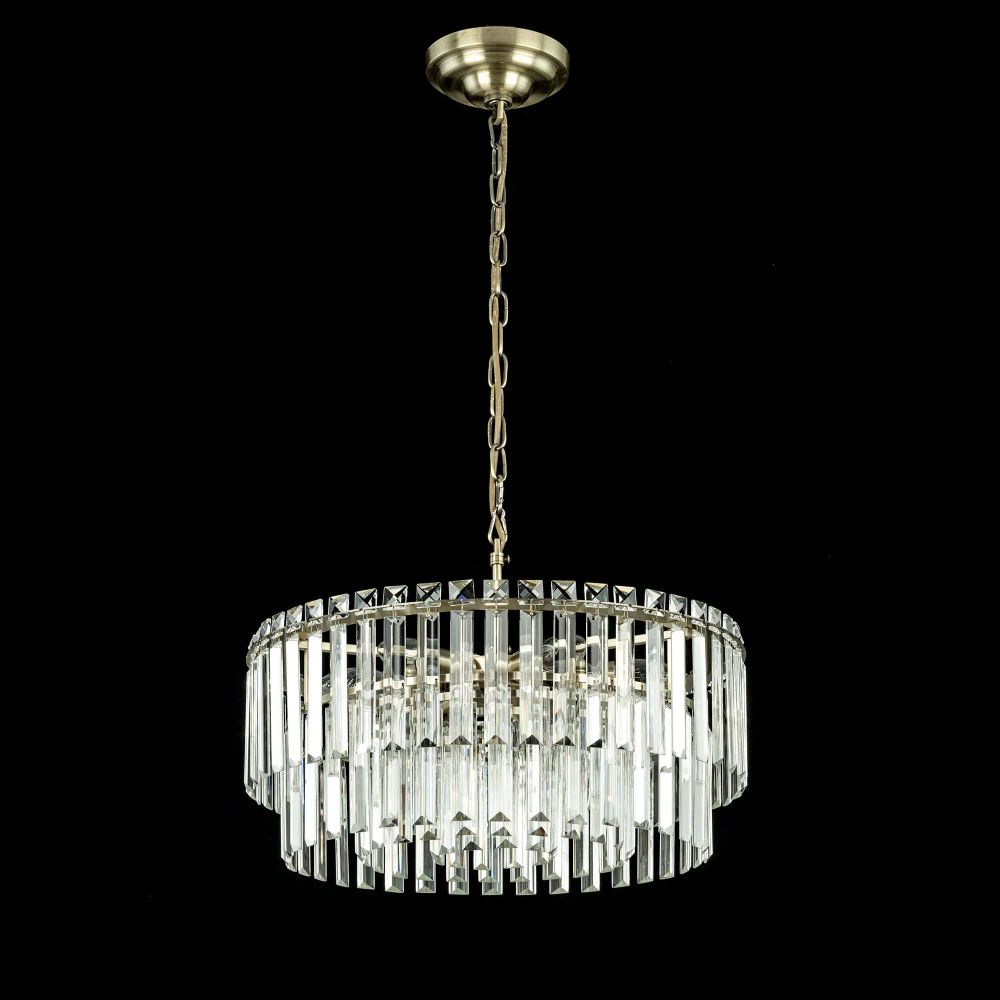 Citilux Фонда CL303193 Люстра хрустальная подвесная Бронза