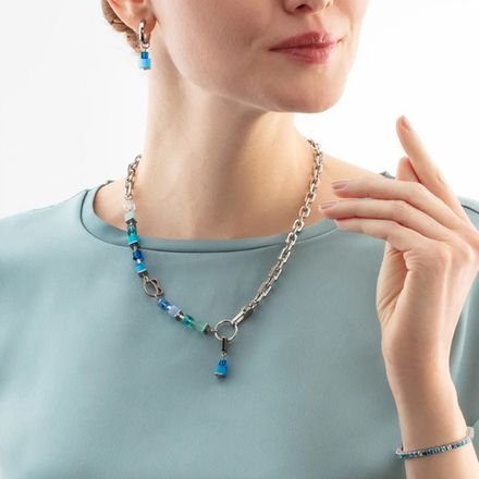 Колье Coeur de Lion Blue-Turquoise 4712/10-0706