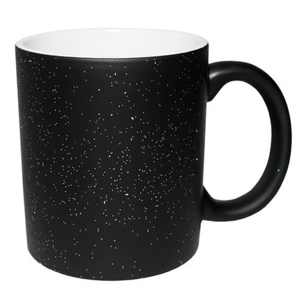 Кружка Хамелеон черная с БЛЕСТКАМИ
