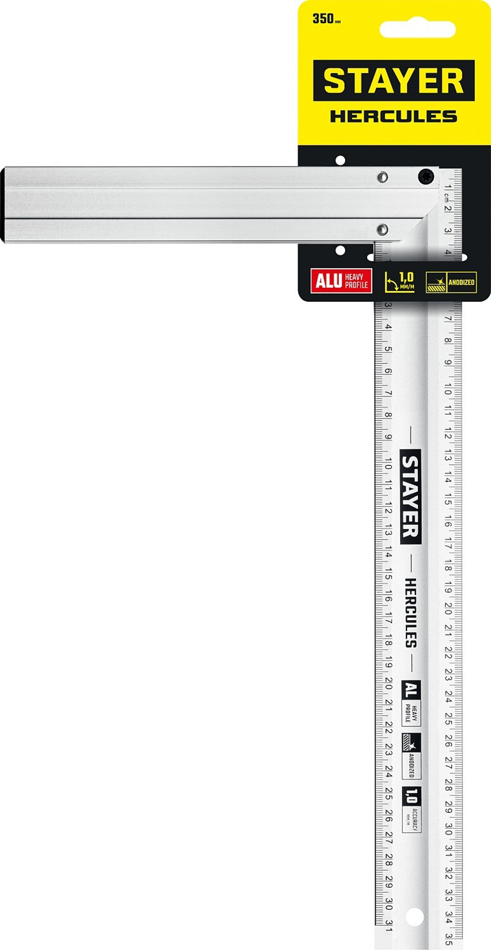 STAYER 350 мм, жесткий столярный угольник, Professional (3432-35)