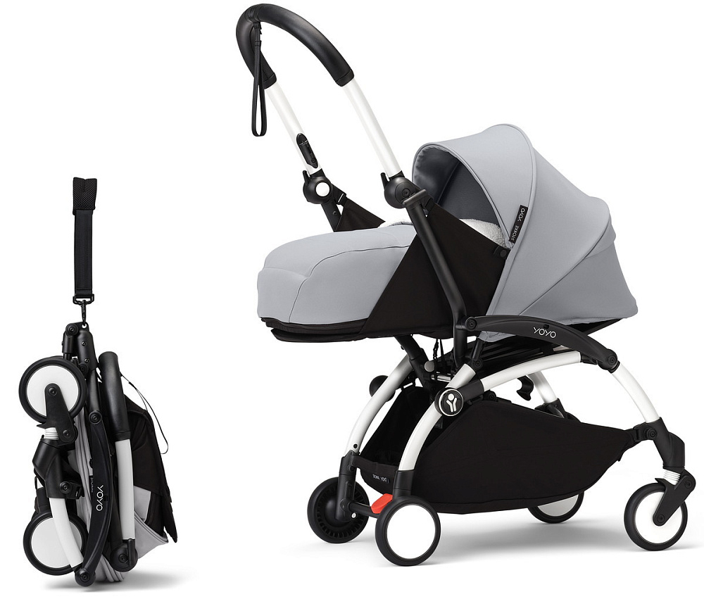 Коляска Stokke YOYO3 Newborn Pack рама белая White 2 в 1 Stone