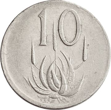 10 центов 1982 ЮАР «Окончание президентства Бальтазара Йоханнеса Форстера»