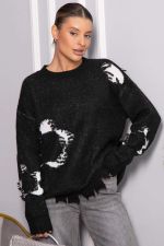 Свитер рваный Наиль (черный) Б14419-13М LT Collection