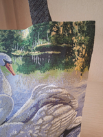 Гобеленовая сумка Лебеди (39х39х12)