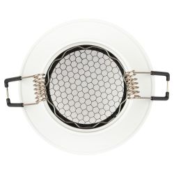 Светильник встраиваемый алюминиевый ЭРА KL109 WH/BK под лампу MR16 GU5.3 белый/черный матовый