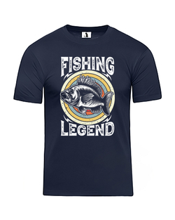 Футболка рыбака Fishing Legend классическая прямая темно-синяя