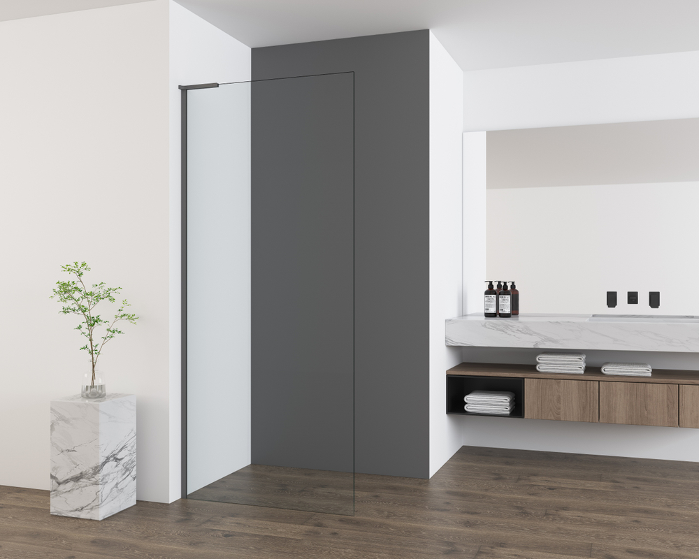 Душевая перегородка Волк-Ин (Walk-In) VSW-7HA900CLGM, 900*2000, вороненая сталь, стекло прозрачное