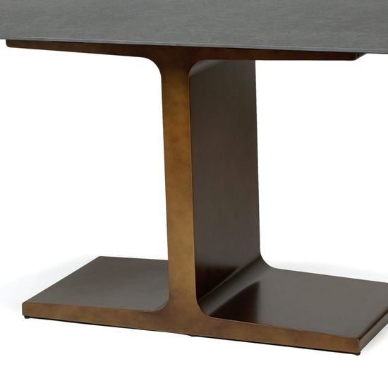 Обеденный стол Axen 200х95 черный/бронзовый