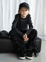 Лонгслив зебра для девочки на осень