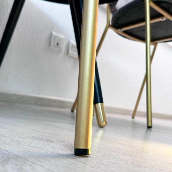 Стул Strike серый велюр с золотыми ножками