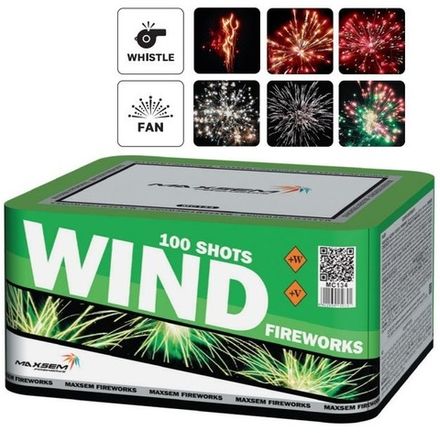 Батарея салютов "Wind Fireworks" MC134 100 залпов * 0.8"  (1/4)