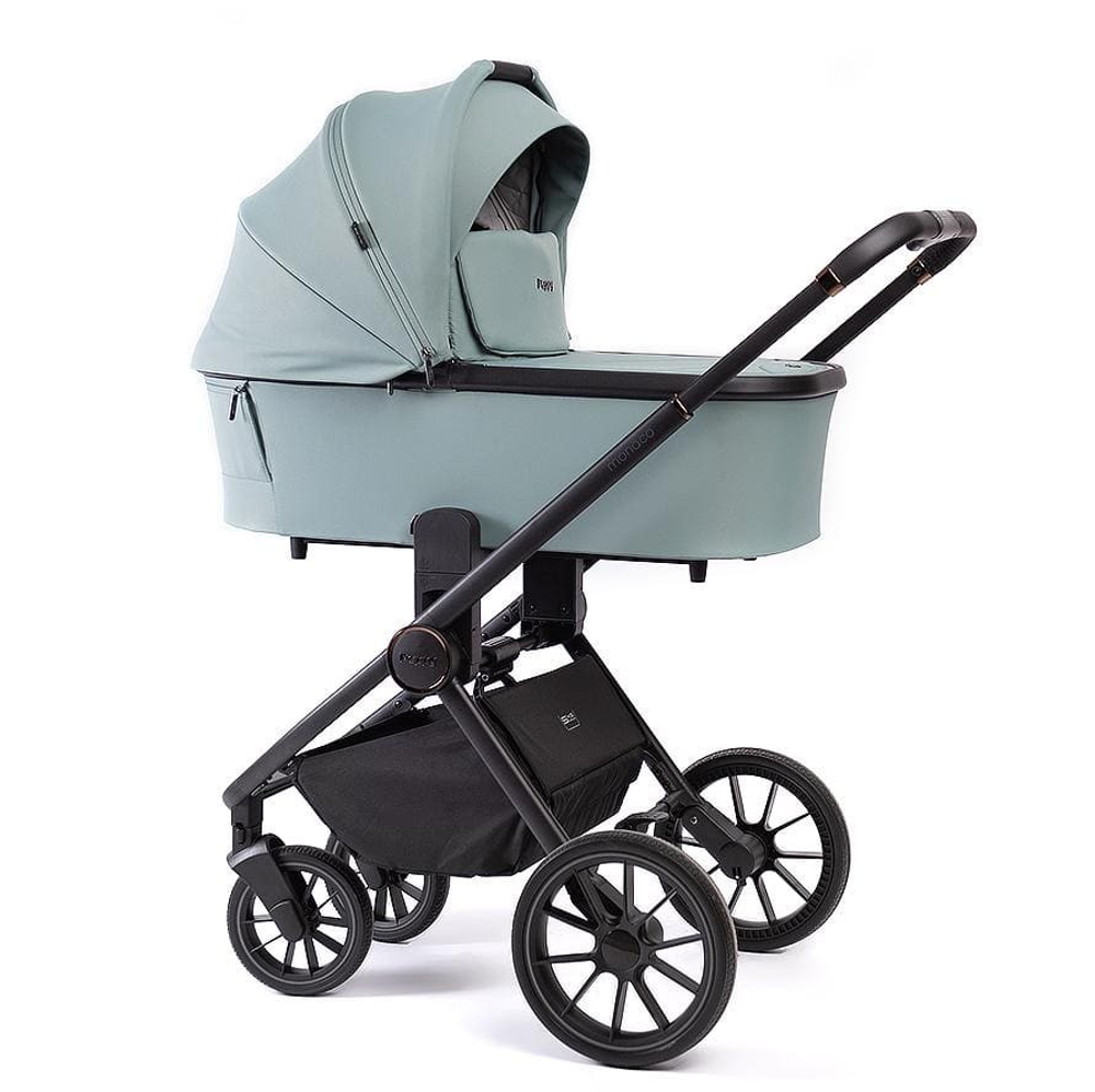 Коляска детская Peppy Monaco 2 в 1 Mint (мятный), рама черная