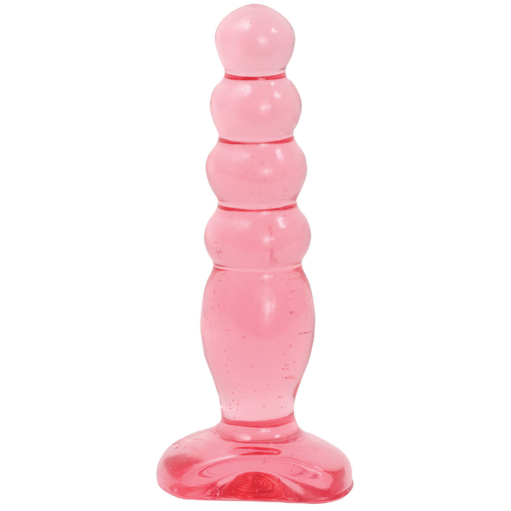 Розовая анальная пробка Crystal Jellies 5" Anal Delight - 14 см.