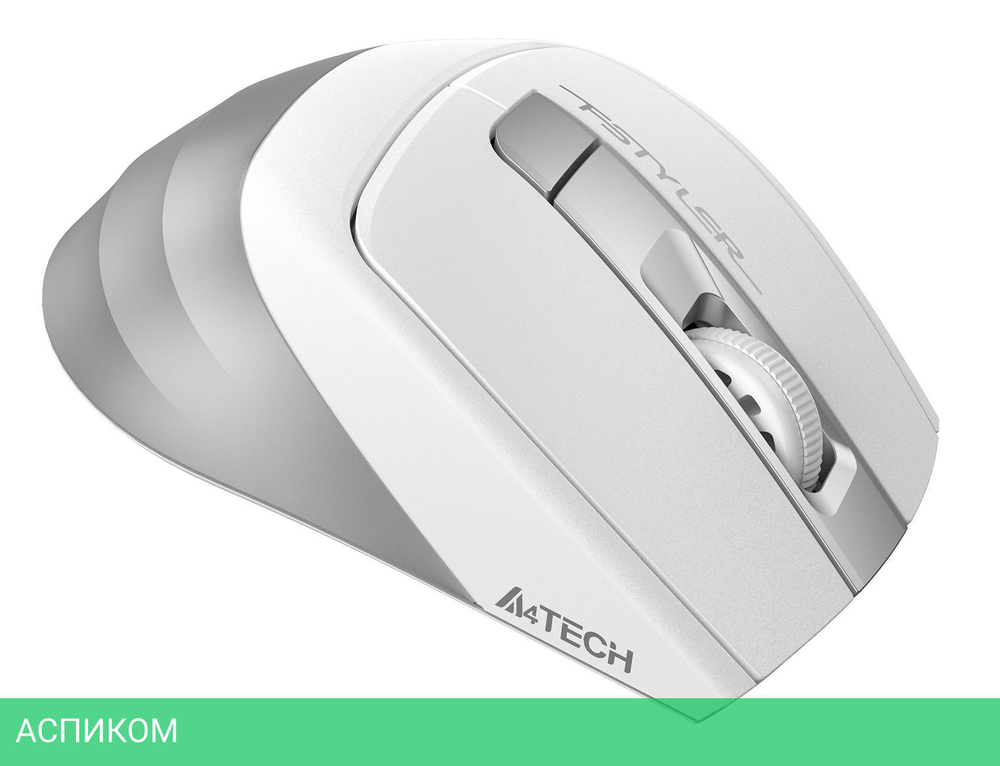 Мышь A4Tech Fstyler FG35 серебристый/белый