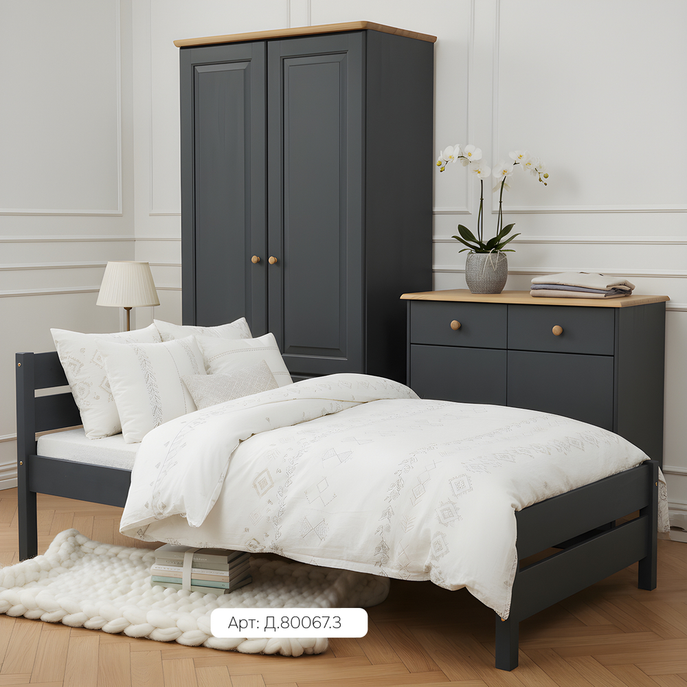 Шкаф 2 двери с ящиками деревянный Фалко