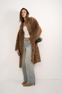 Двустороннее пальто-дубленка Tigrado