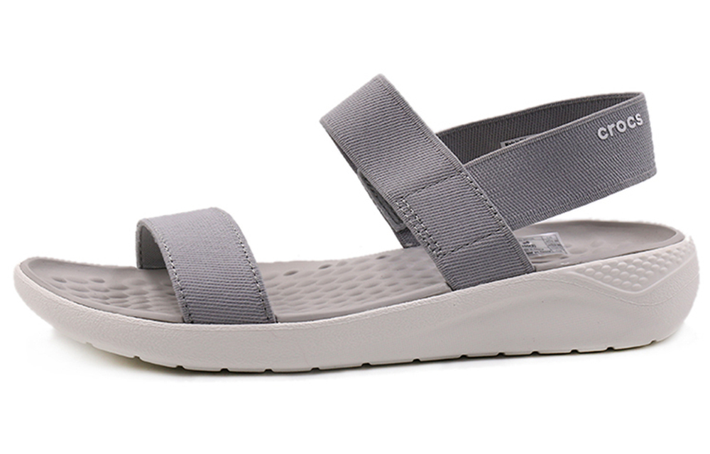 Crocs LiteRide fashion open-toed casual sandals women's gray