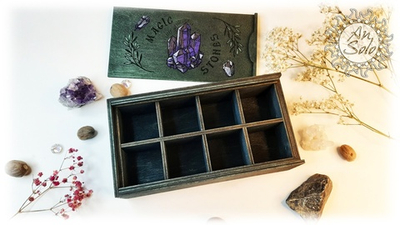 Шкатулка-пенал для минералов "Аметист"