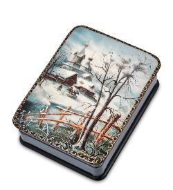 Народные промыслы ШК-19/39-B Шкатулка в технике декупаж «Зима» (10х8х3,5)