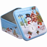 Банка жестяная «Сказочный Снеговик» 900мл, 12*12*6см