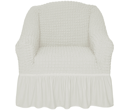 Чехол на кресло с оборкой Стандарт, цвет Кремовый