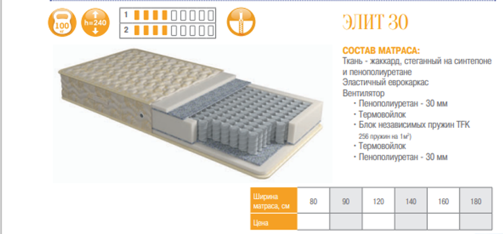 МАТРАС ЭЛИТ 30