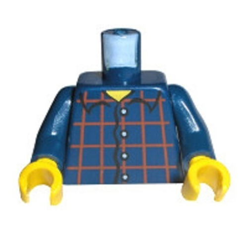 Рубашка в клетку темно-красного цвета, 4 белые пуговицы 973pb0086c01