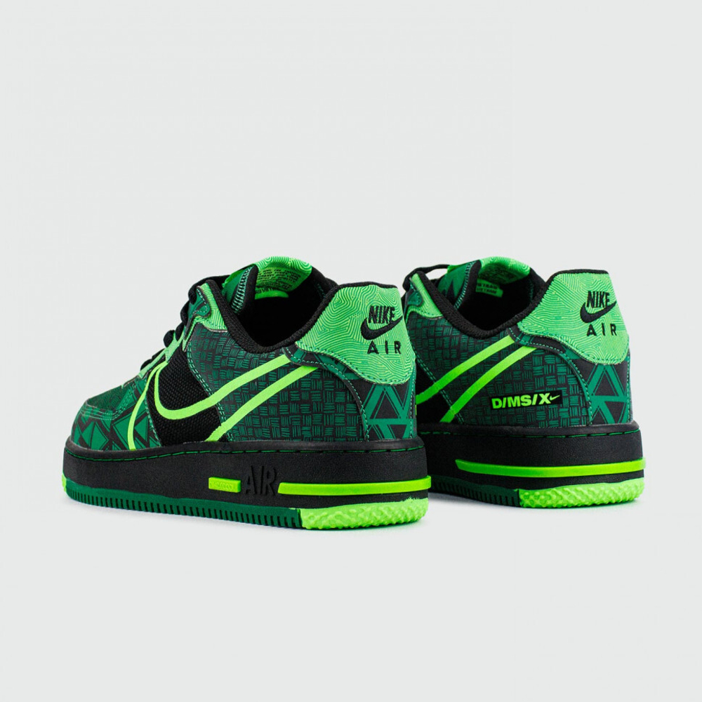 кроссовки Nike Air Force 1 React Black / Green CW3918-001