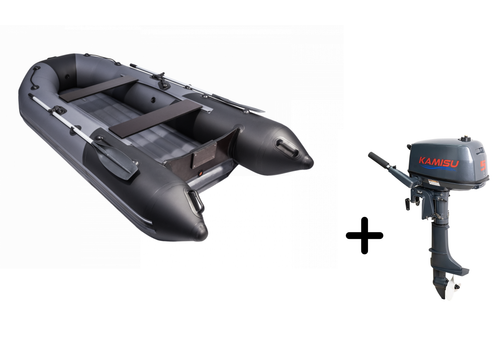 Таймень NX 3200 НДНД графит-черный + KAMISU T 5 BMS (комплект лодка + мотор)