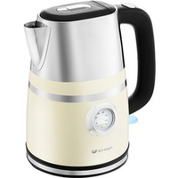 Электрочайник Kitfort KT-670-3, 2200 Вт, 1.7л, нержавеющая сталь/пластик, бежевый