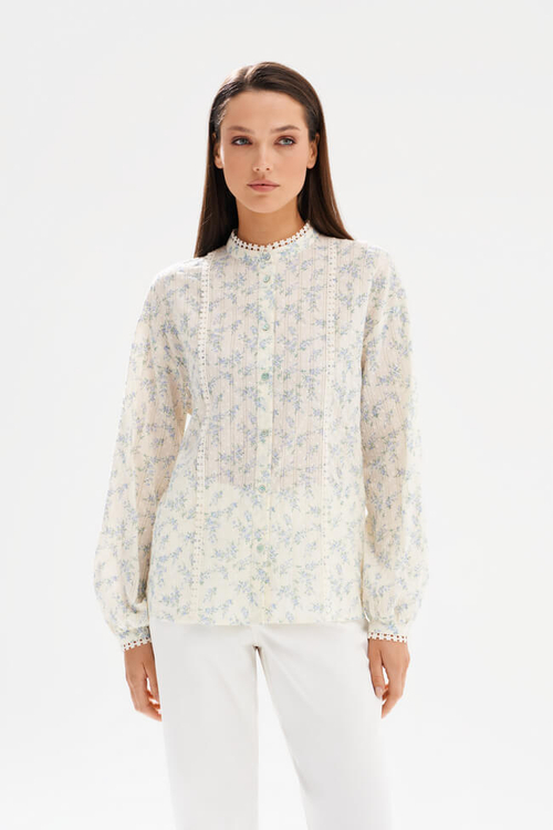 23507 Блузка женская (цветочный принт)