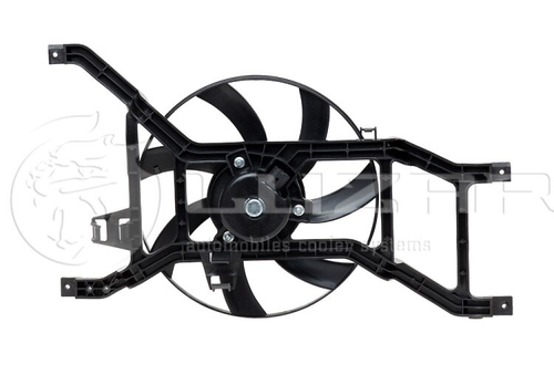 Вентилятор охл. радиат. в сб. Renault Logan Largus без конд. с 2008 г. с диф. (LUZAR)