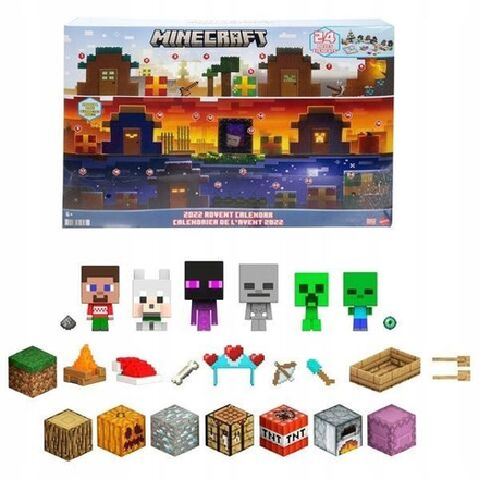 Фигурки Mattel Minecraft - Адвент-календарь с фигурками Майнкрафт HHT64